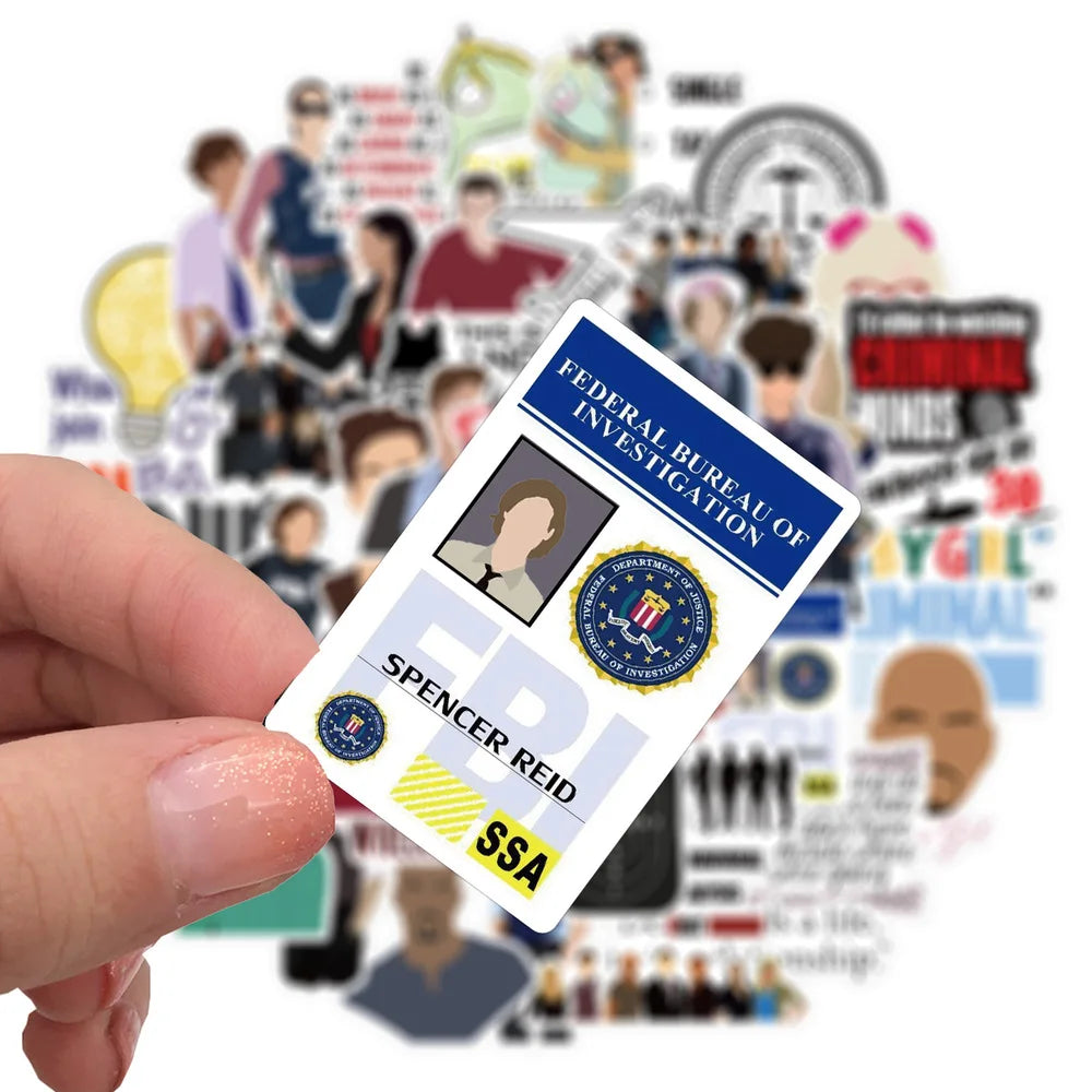 10 or 50pcs Criminal Minds Stickers
