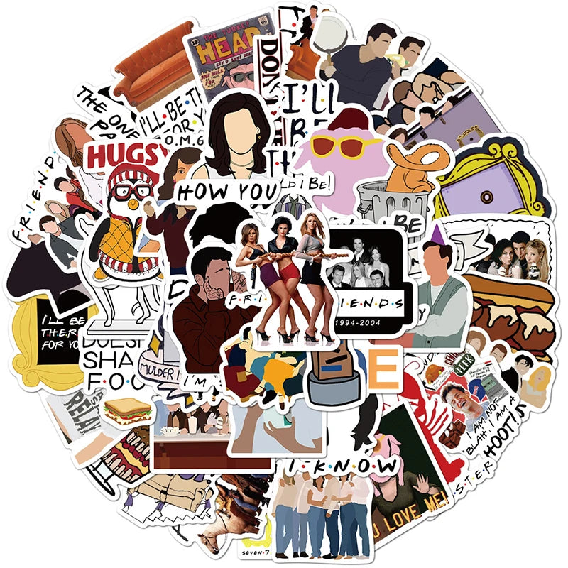 10, 30 or 50pcs Friends Stickers