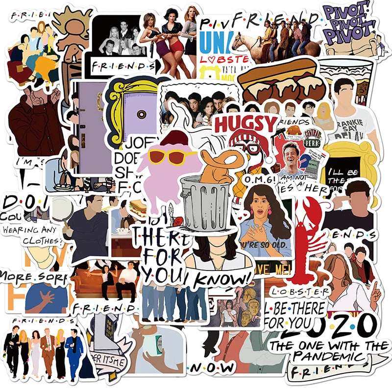 10, 30 or 50pcs Friends Stickers