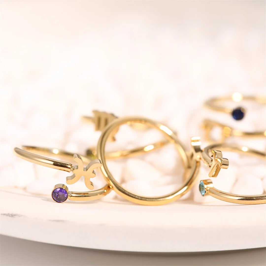 Zodiac Academy Birth Stone Zodiac Sign Rings