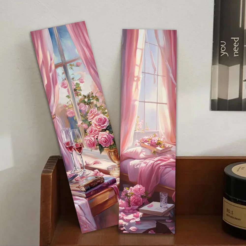 30pcs Vintage Pink Romance Bookmarks