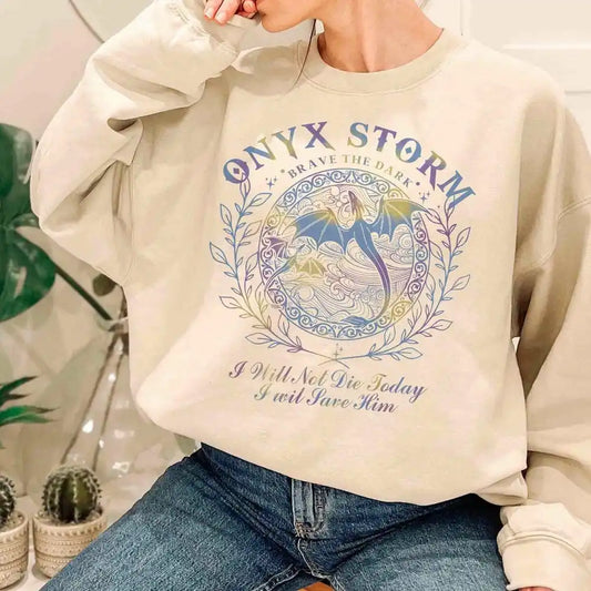 Fourth Wing Onyx Storm Brave The Dark Sweatshirt