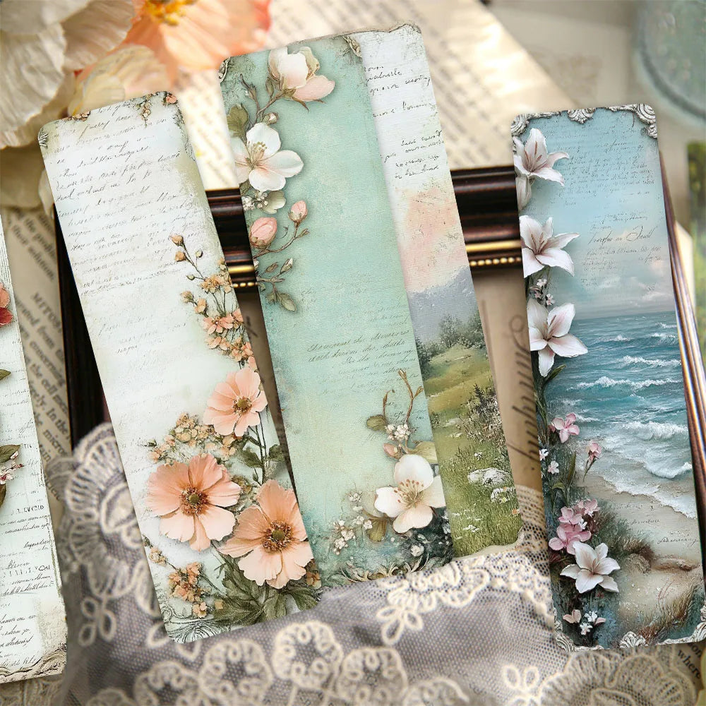 30pcs Vintage Landscape Wallflower Bookmarks