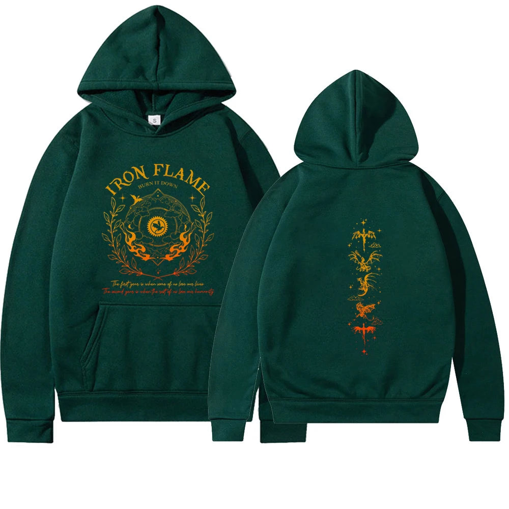 Fourth Wing Iron Flame Burn It Down Hoodie