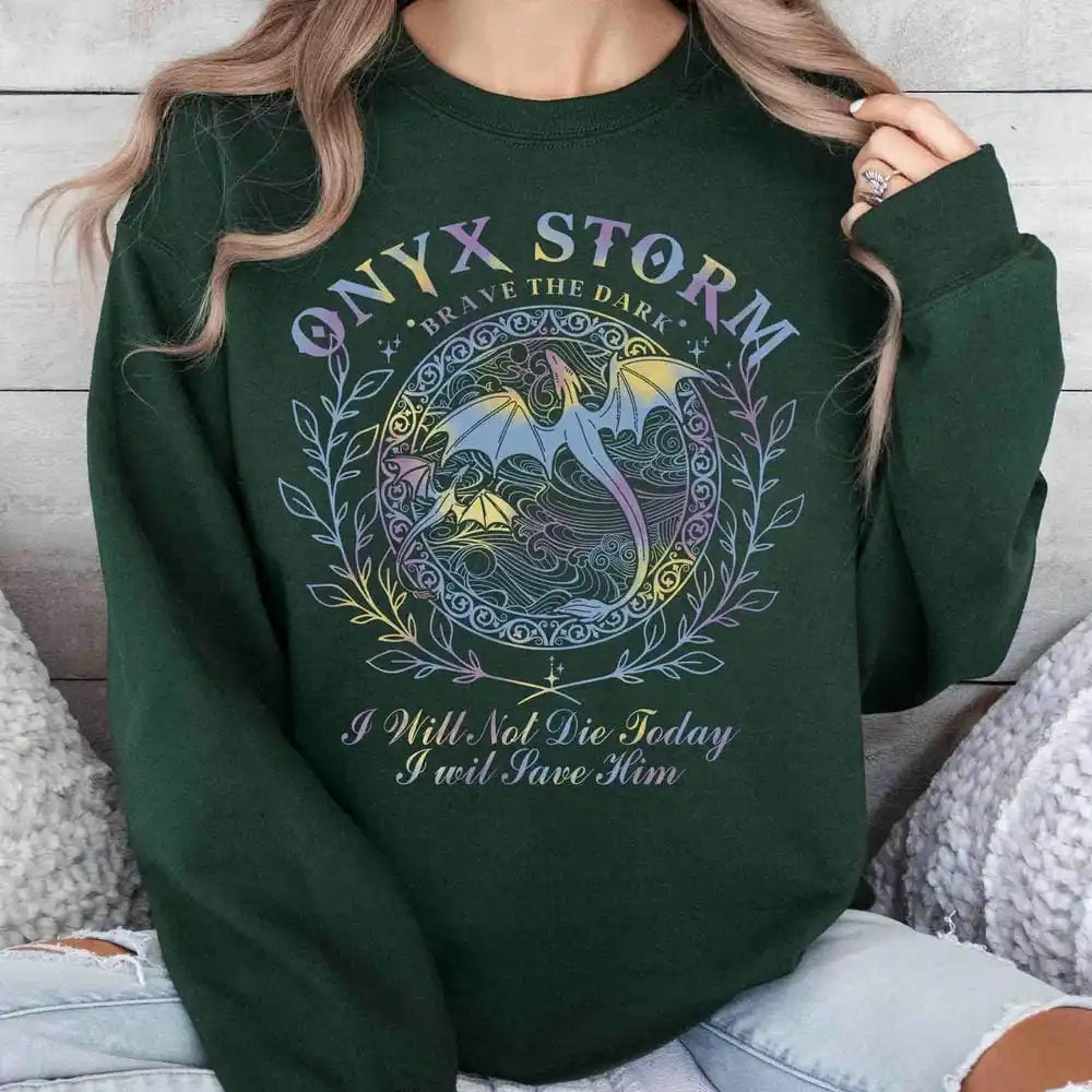 Fourth Wing Onyx Storm Brave The Dark Sweatshirt