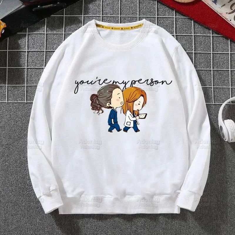 Grey's Anatomy White Sweatshirts