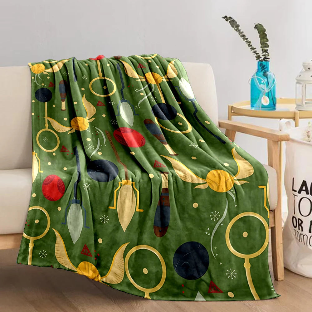Harry Potter Cartoon Magic Tools Blankets