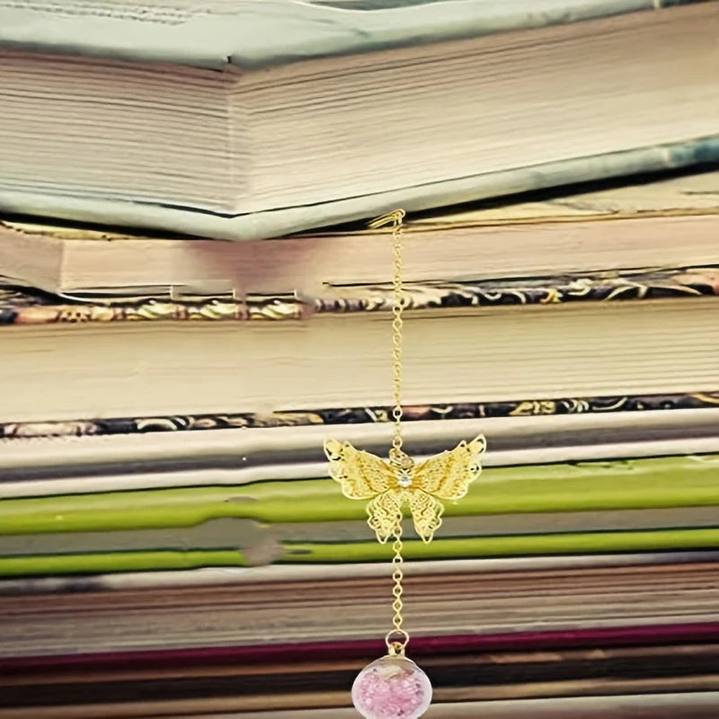 Butterfly Feather Metal Bookmark
