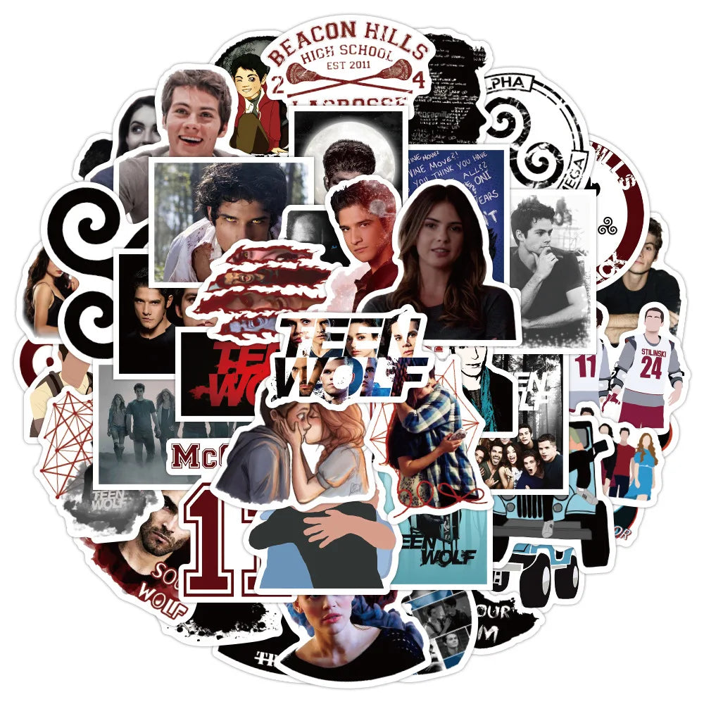 10, 30 or 50pcs Teen Wolf Stickers
