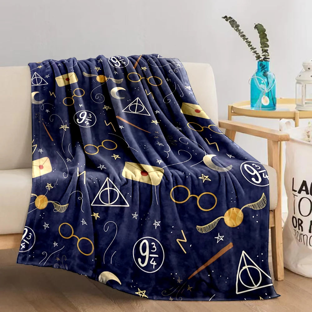Harry Potter Cartoon Magic Tools Blankets