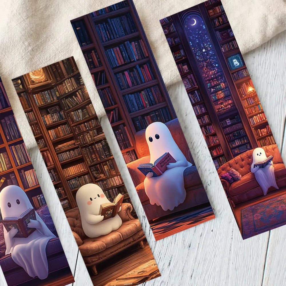 30pcs Library Ghost Reading Bookmarks