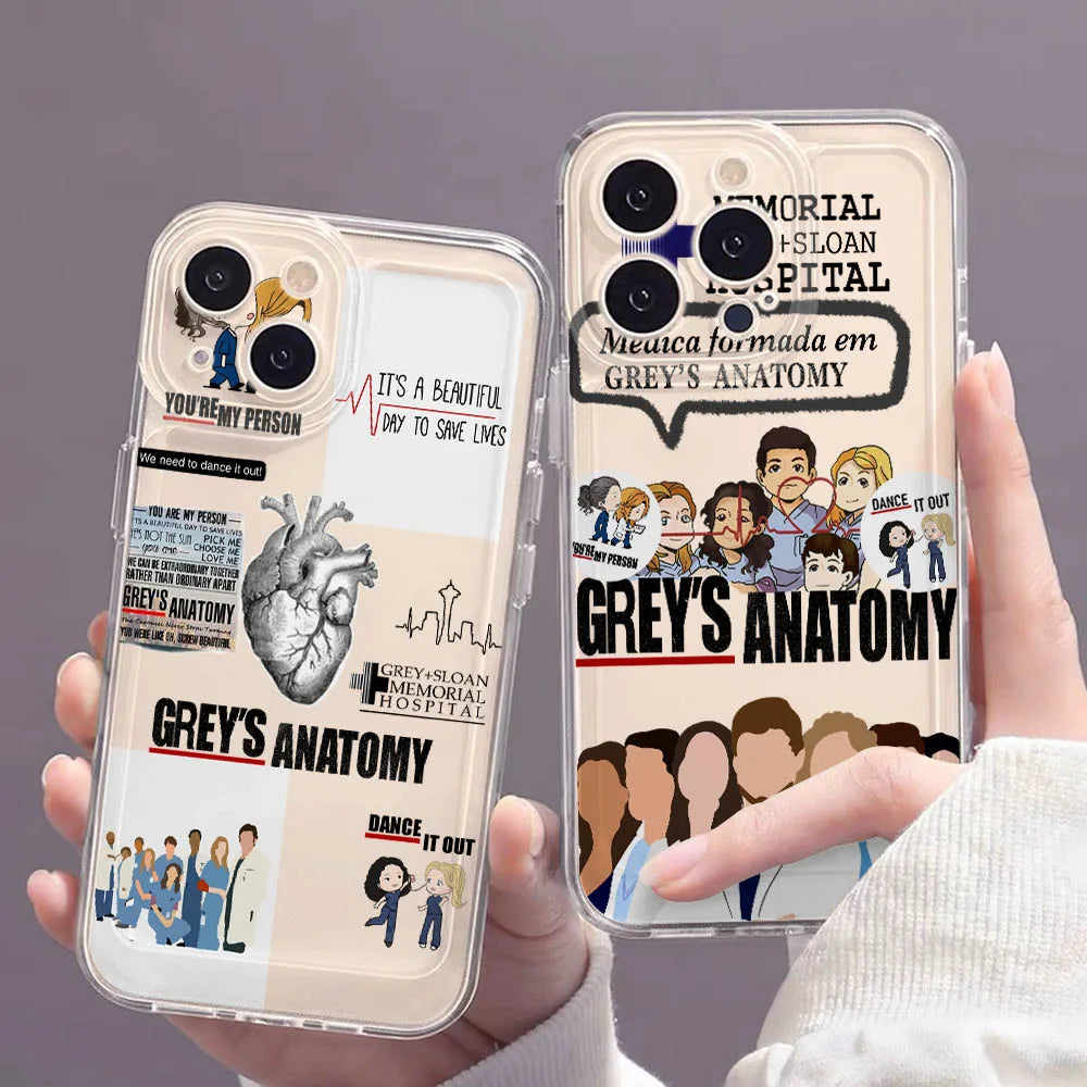 Grey's Anatomy Clear Phone Cases