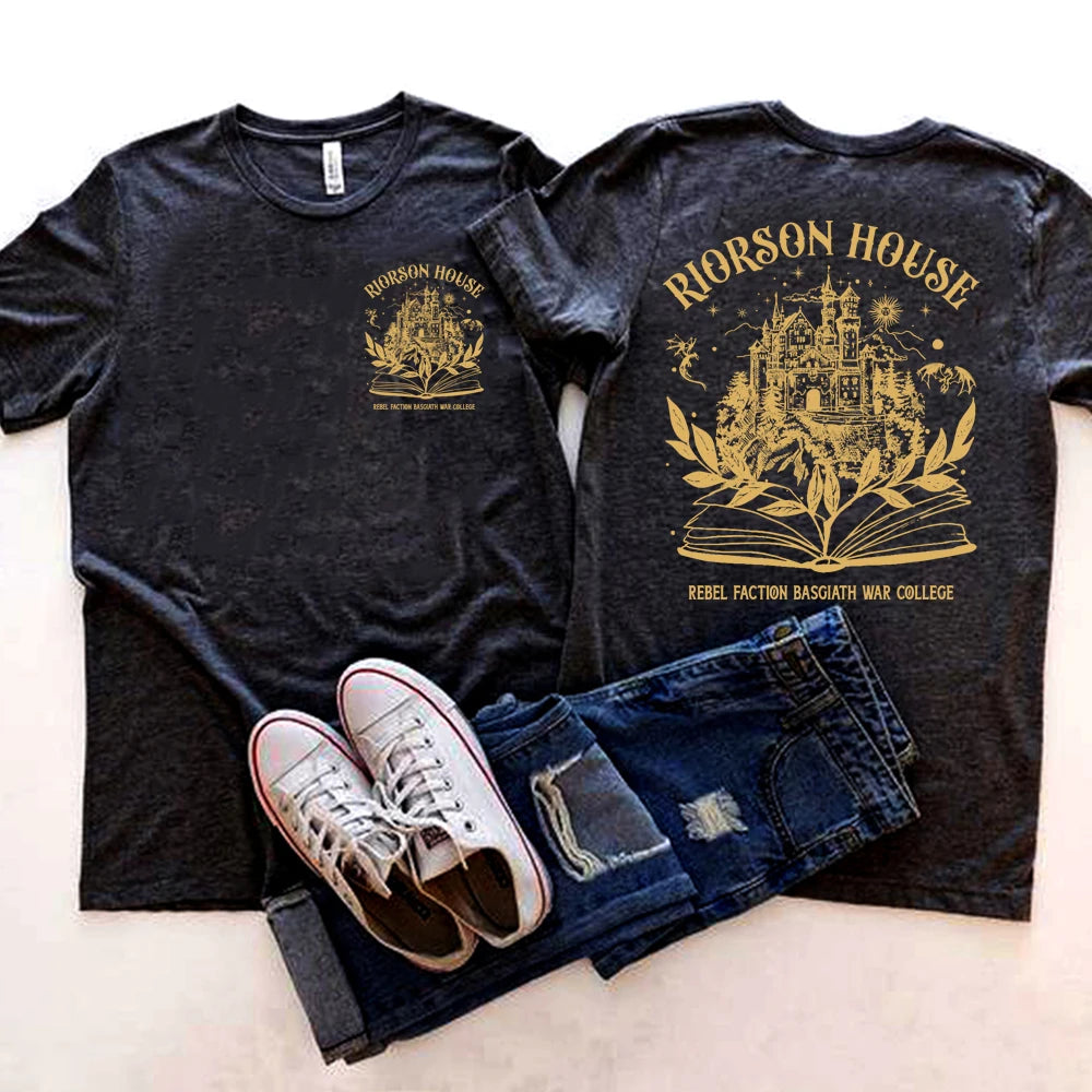 Fourth Wing Xaden Riorson House Basgiath War College Short Sleeve Top