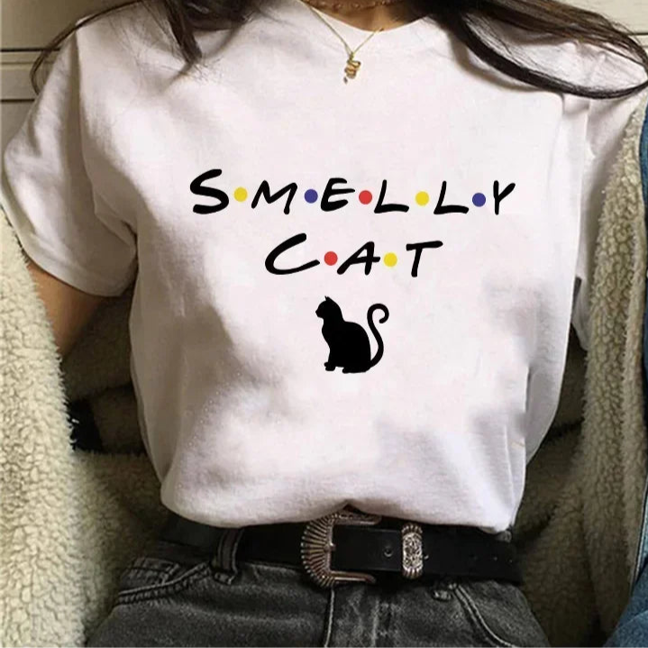 Friends White Short Sleeve Tops