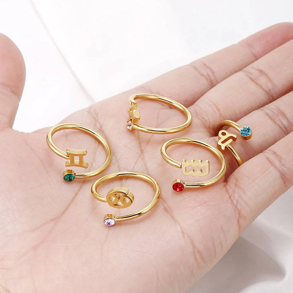 Zodiac Academy Birth Stone Zodiac Sign Rings