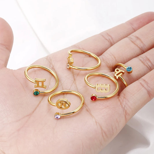 Zodiac Academy Birth Stone Zodiac Sign Rings