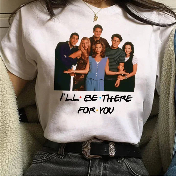 Friends White Short Sleeve Tops