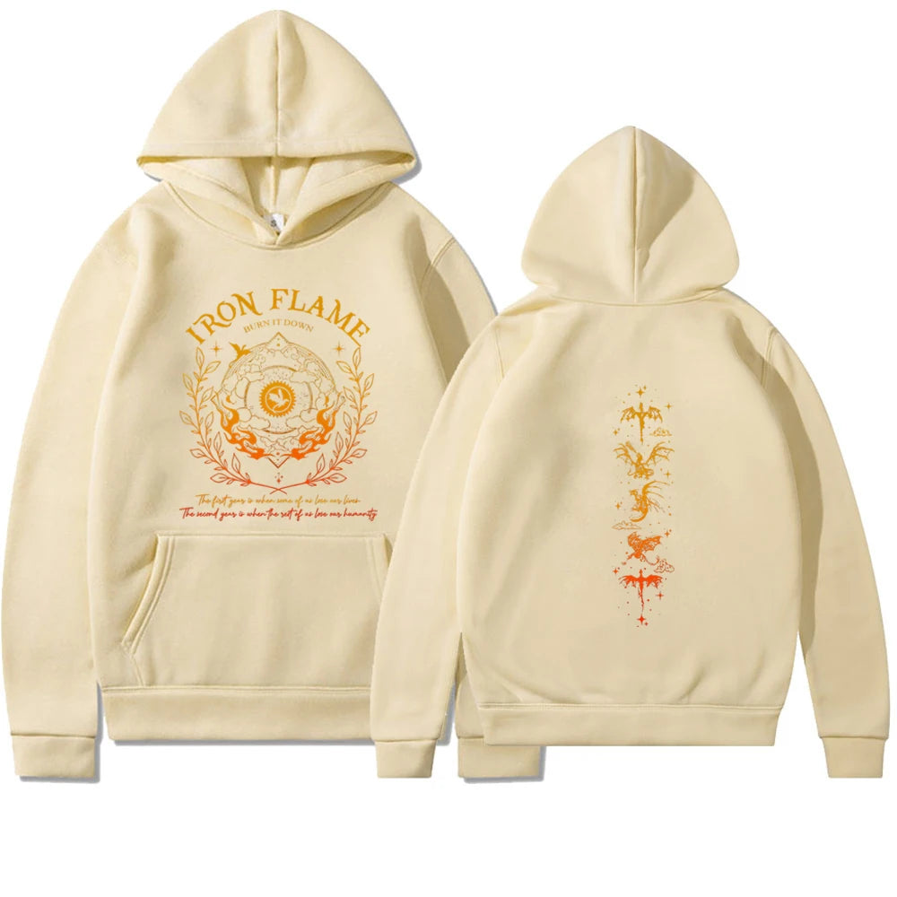 Fourth Wing Iron Flame Burn It Down Hoodie