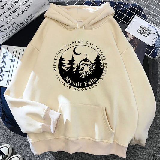 The Vampire Diaries Beige Hoodies