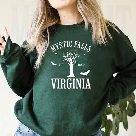 Sudadera de The Vampire Diaries de Mystic Falls, Virginia