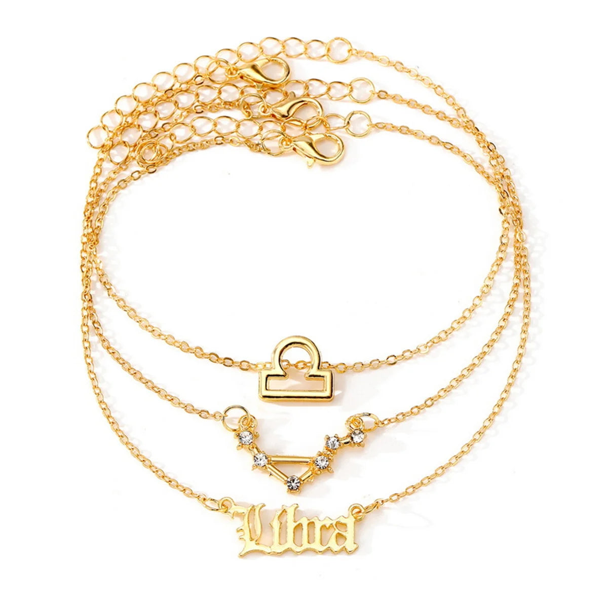 Zodiac Academy 3pc Set Zodiac Sign Anklets