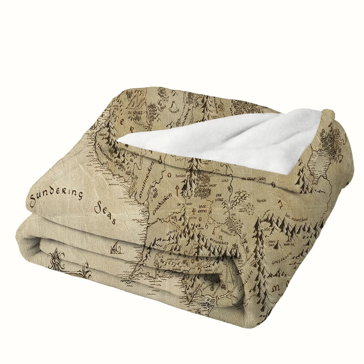 The Lord of the Rings Middle Earth Map Blanket