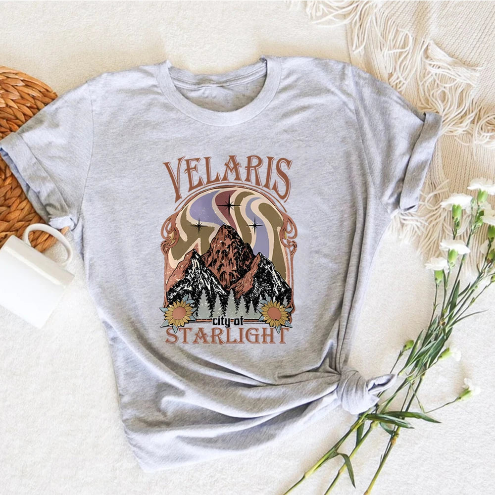 Camiseta de manga corta Una corte de rosas y espinas Velaris City of Starlight