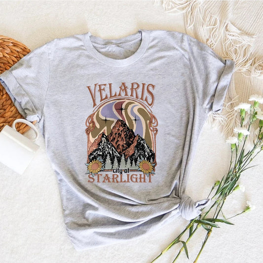 Camiseta de manga corta Una corte de rosas y espinas Velaris City of Starlight