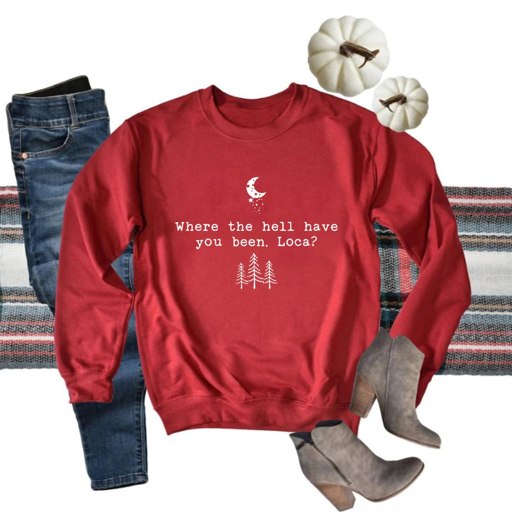 Sudadera con capucha Crepúsculo ¿Dónde diablos has estado? Loca