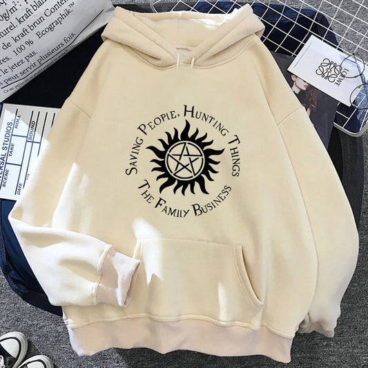 Supernatural Beige Hoodies