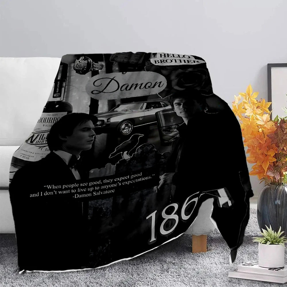 The Vampire Diaries Damon Salvatore Blankets