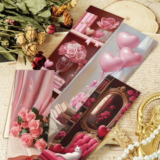 30pcs Vintage Pink Romance Bookmarks