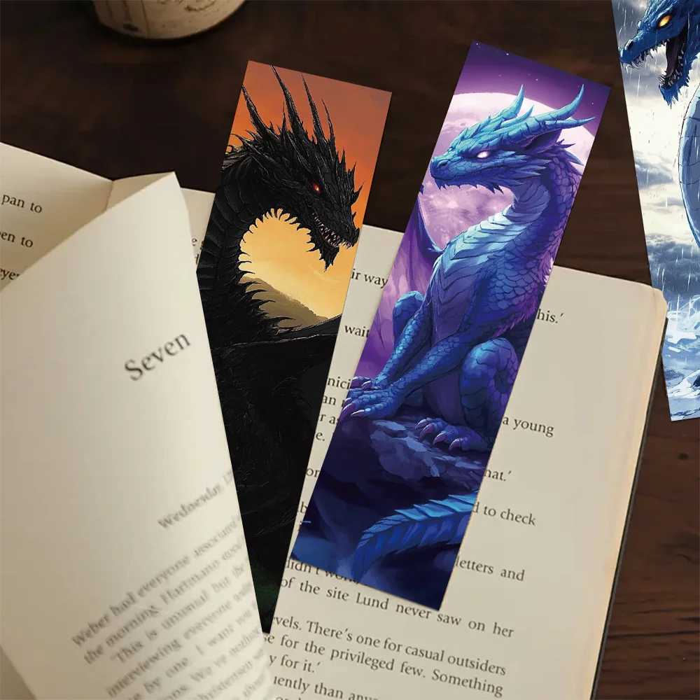 30pcs Fantasy Dragons Bookmarks