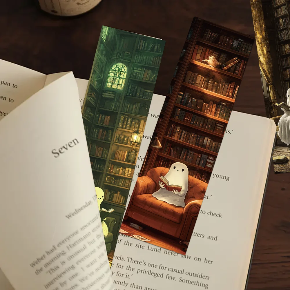30pcs Library Ghost Reading Bookmarks
