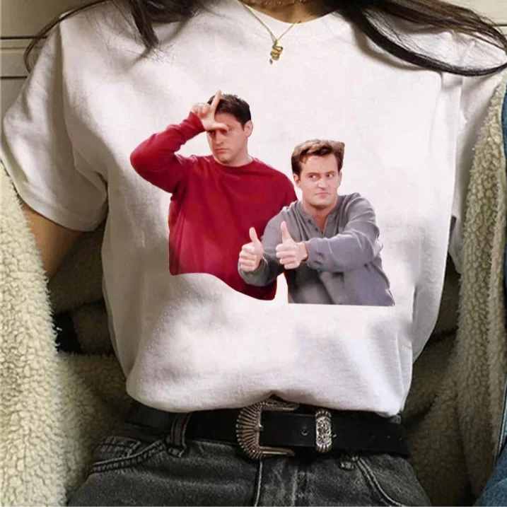 Friends White Short Sleeve Tops