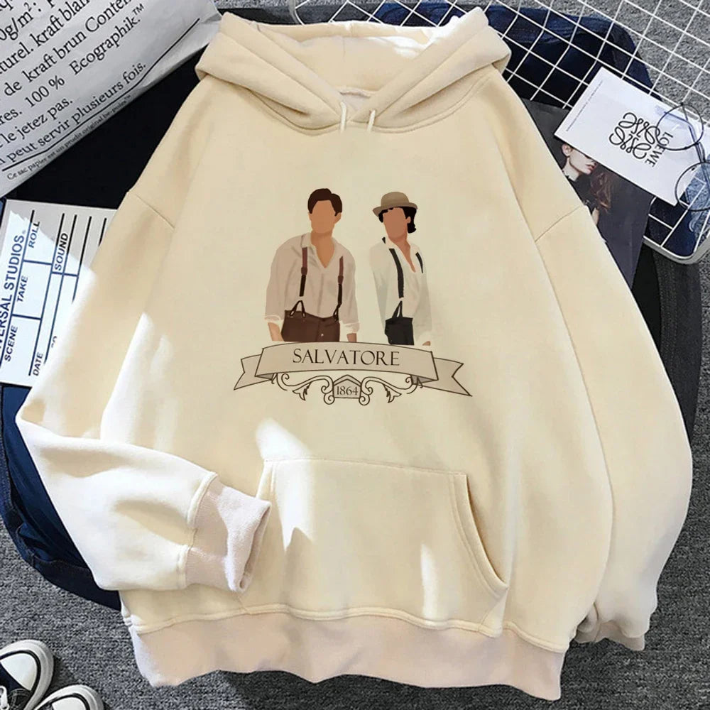 The Vampire Diaries Beige Hoodies