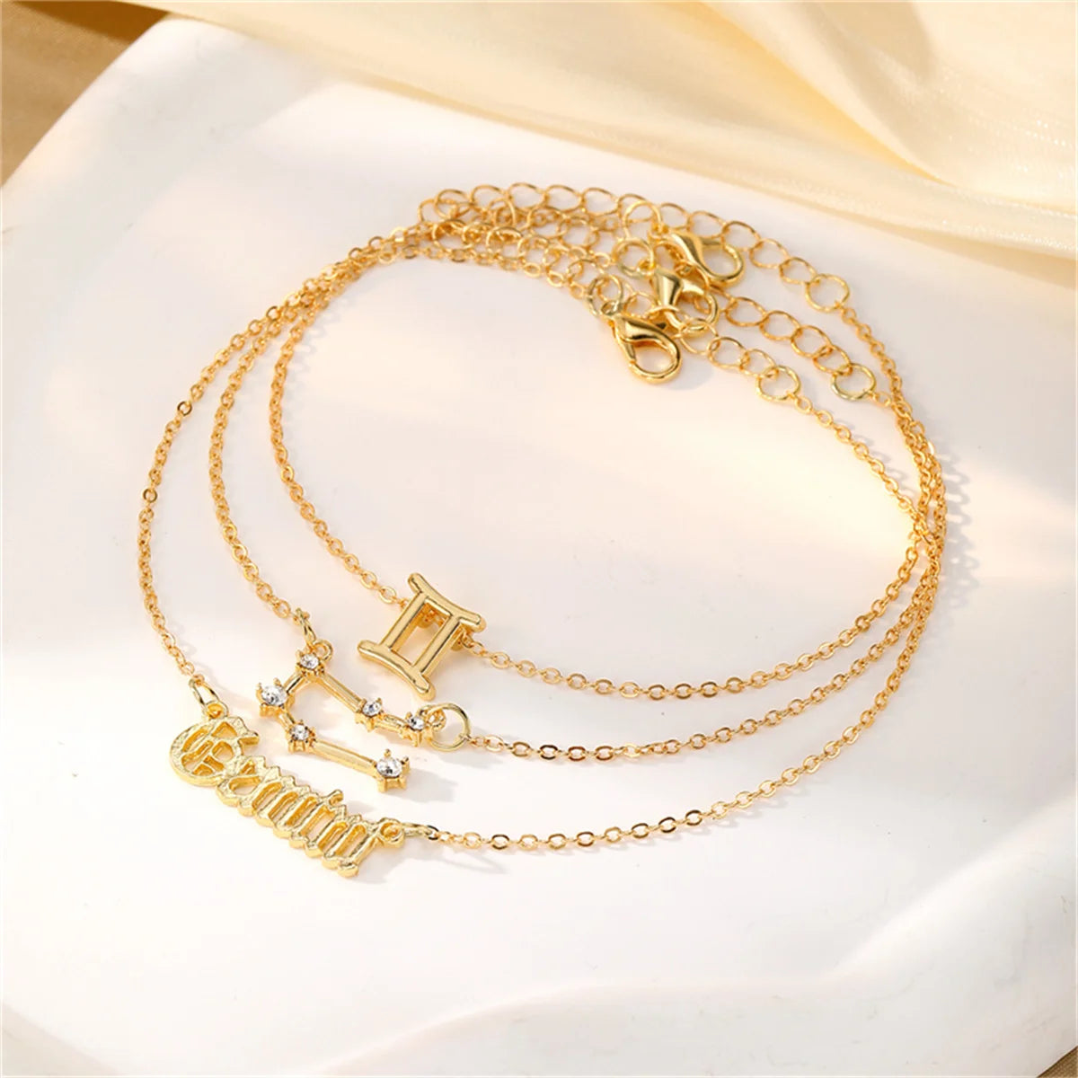 Zodiac Academy 3pc Set Zodiac Sign Anklets