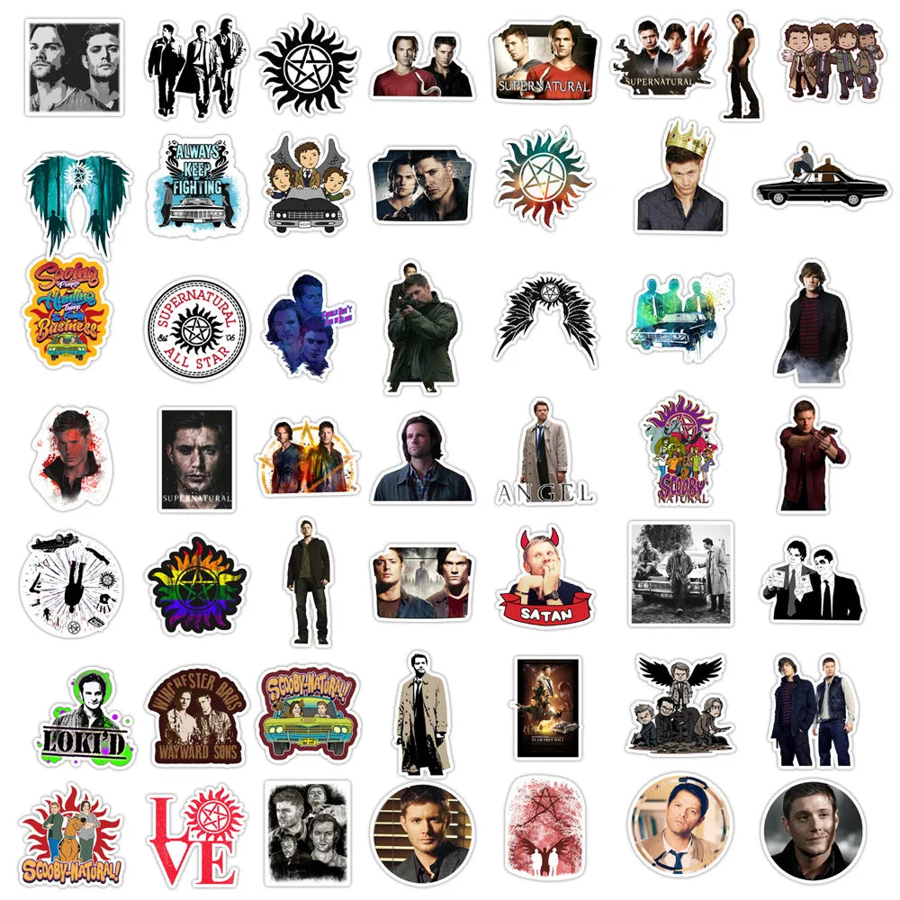 10, 30 or 50pcs Supernatural Stickers