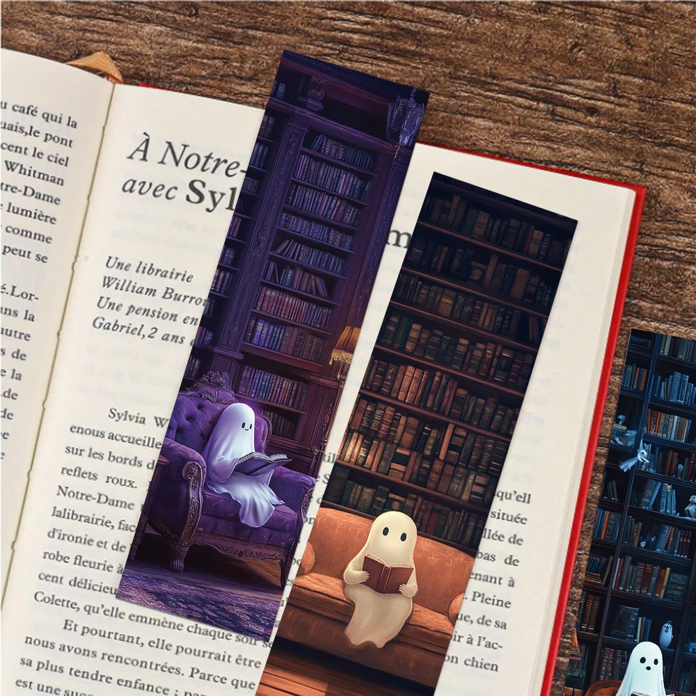 30pcs Library Ghost Reading Bookmarks