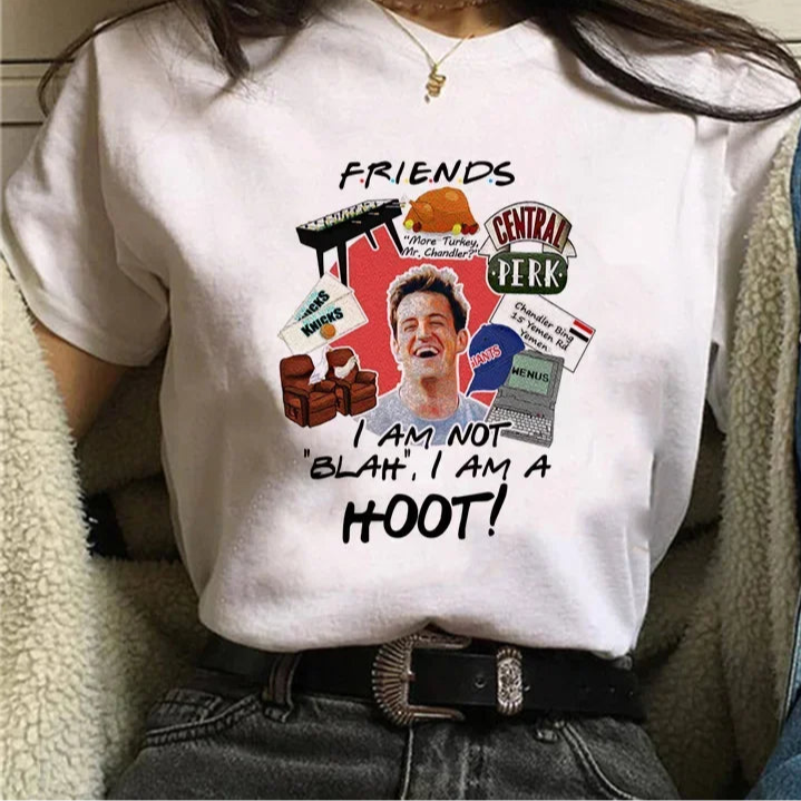 Friends White Short Sleeve Tops