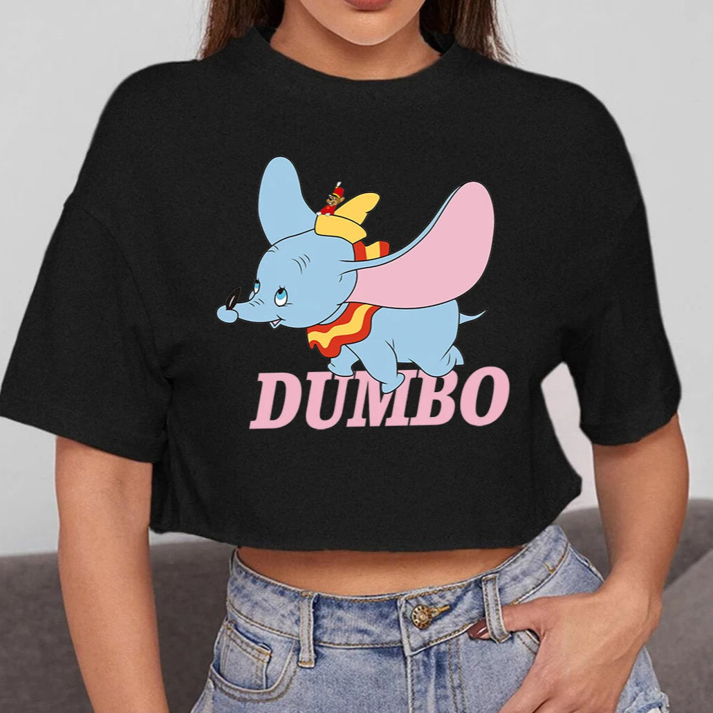 Disney Dumbo Crop Short Sleeve Top
