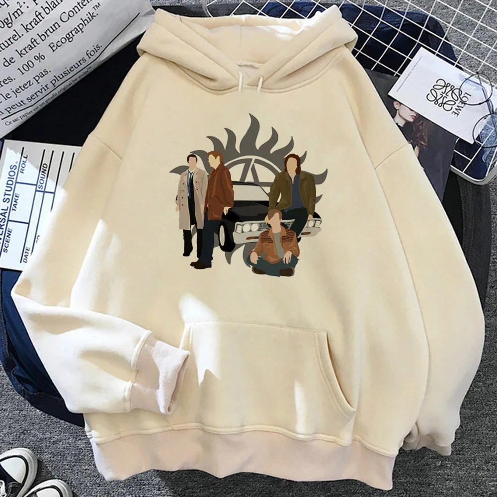 Supernatural Beige Hoodies