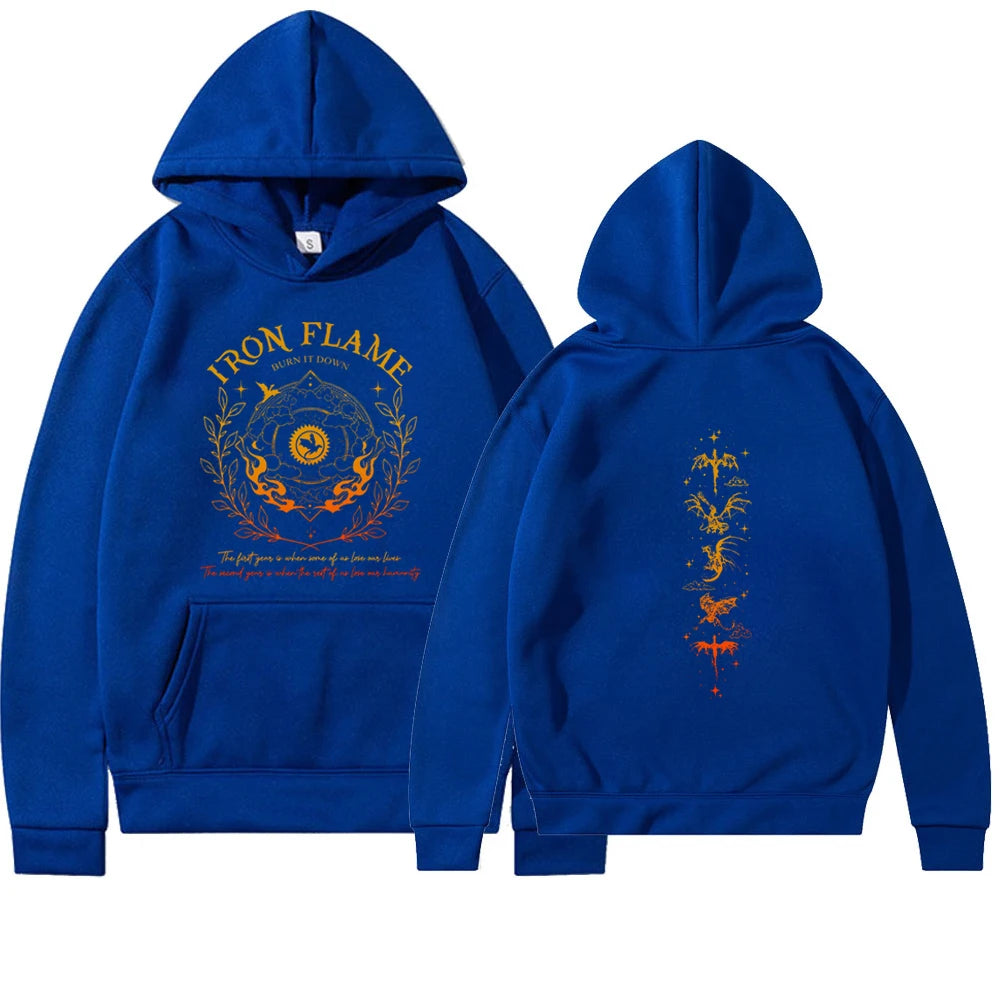 Fourth Wing Iron Flame Burn It Down Hoodie