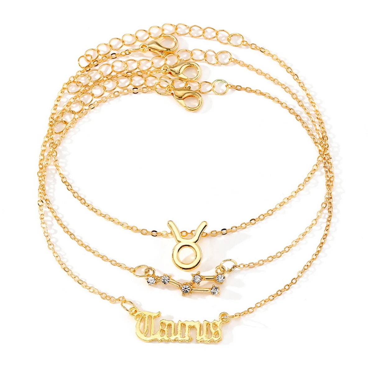 Zodiac Academy 3pc Set Zodiac Sign Anklets