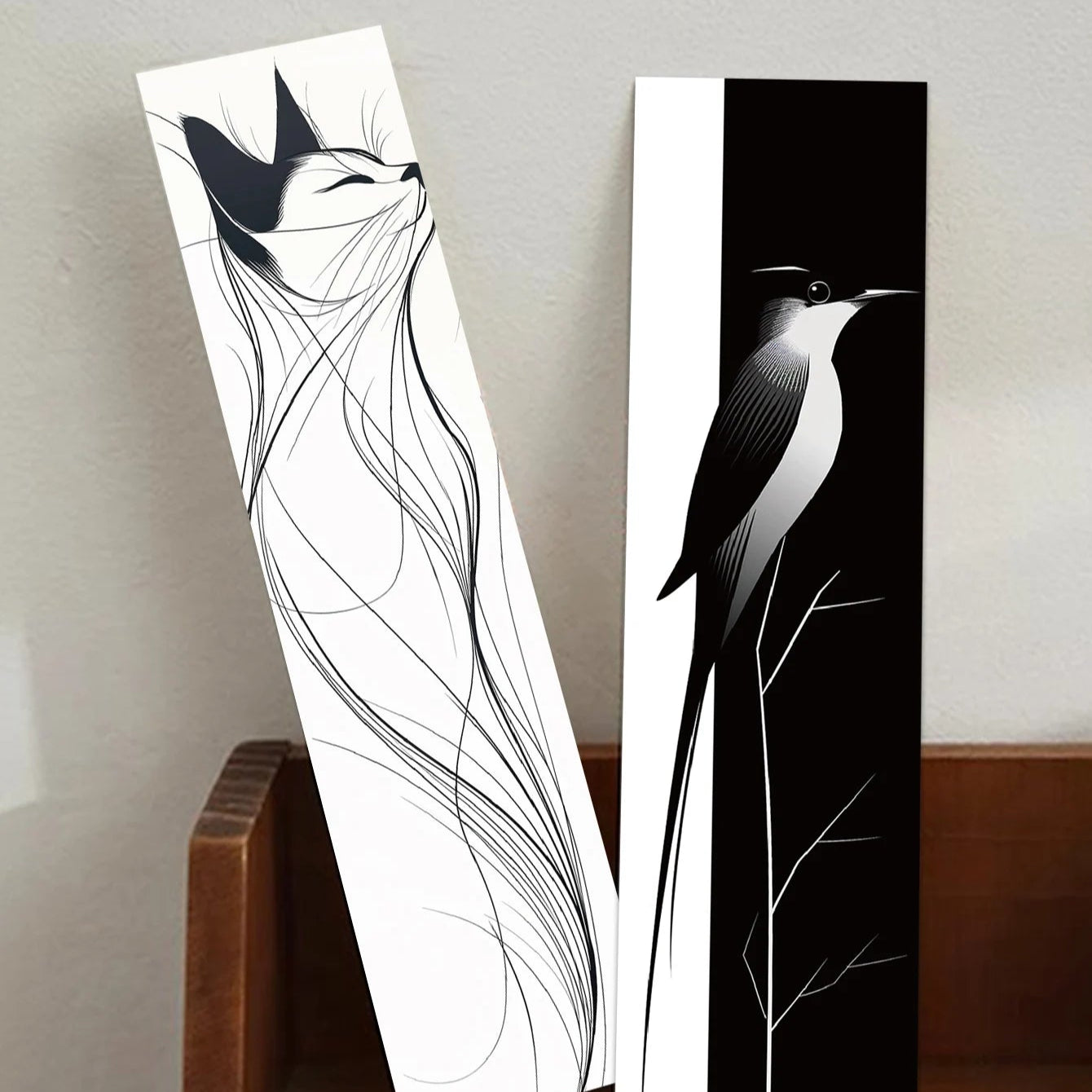 30pcs Minimalist Line Black and White Bookmarks