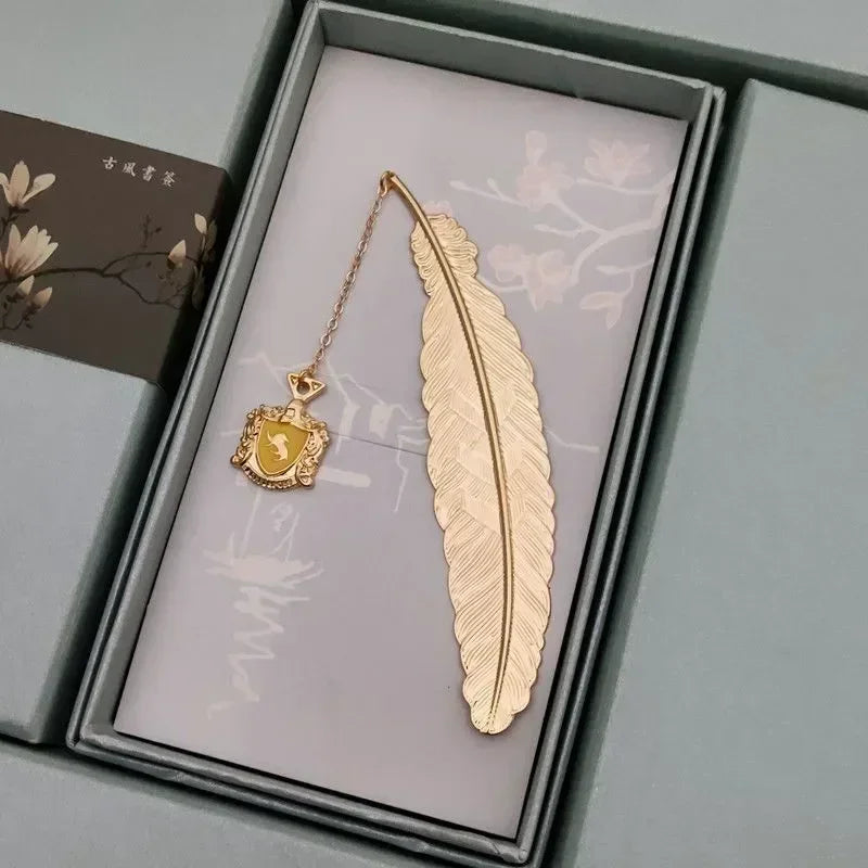 Harry Potter Gold Feather Bookmarks