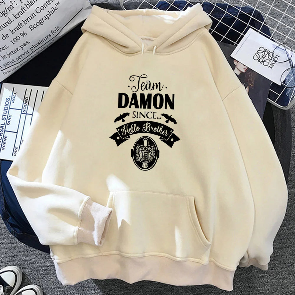 The Vampire Diaries Beige Hoodies