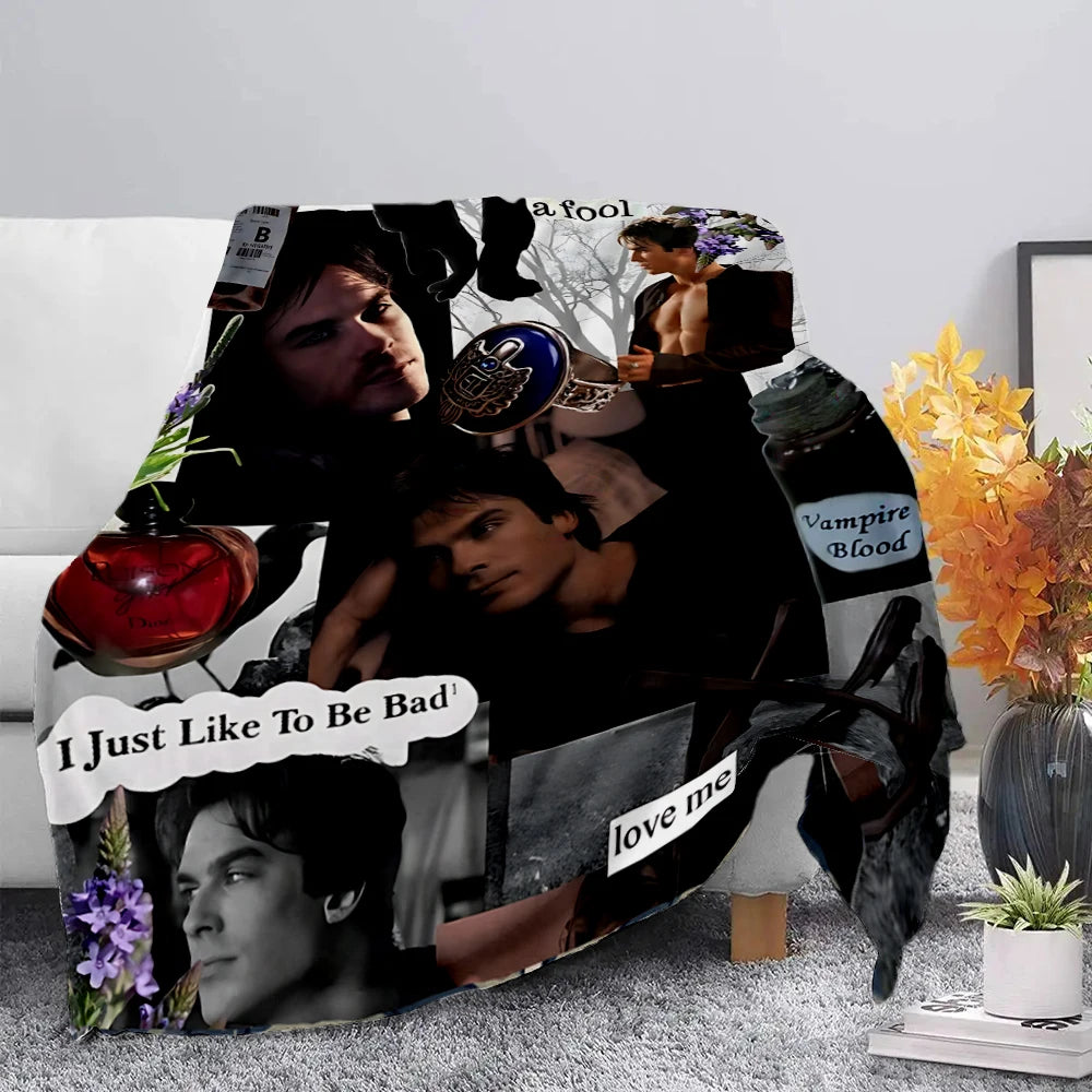 The Vampire Diaries Damon Salvatore Blankets