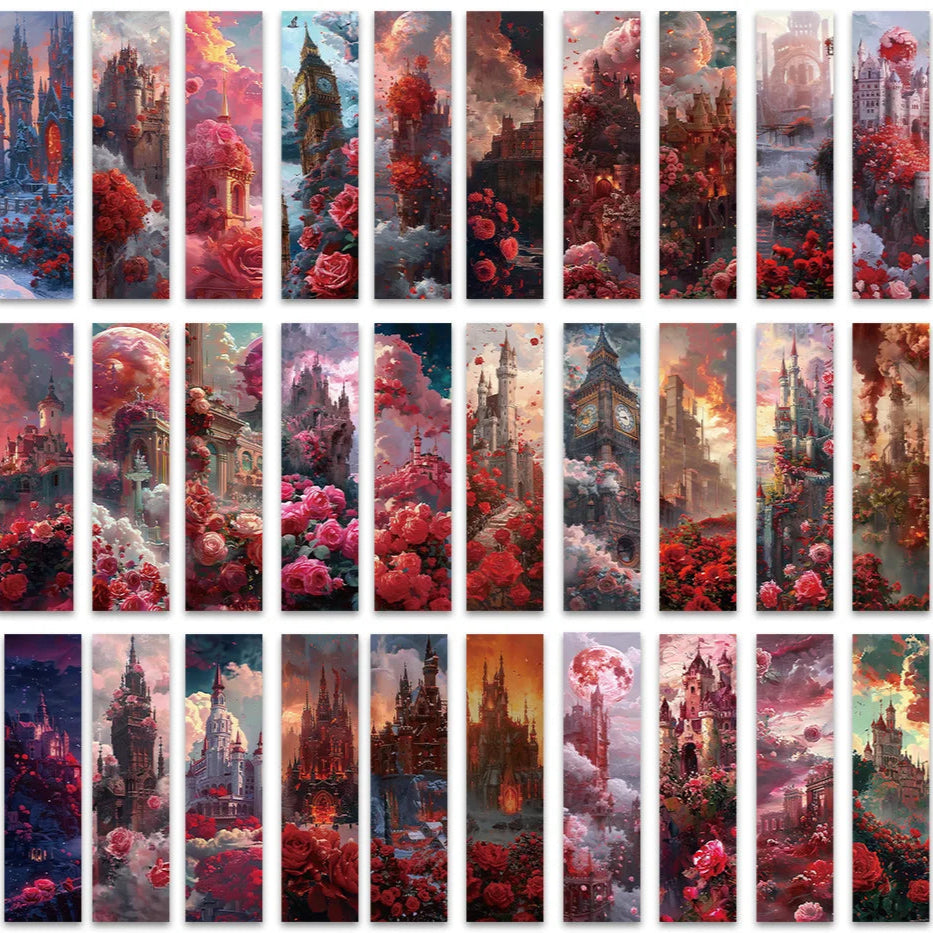 30pcs Rose Dark Fantasy Bookmarks