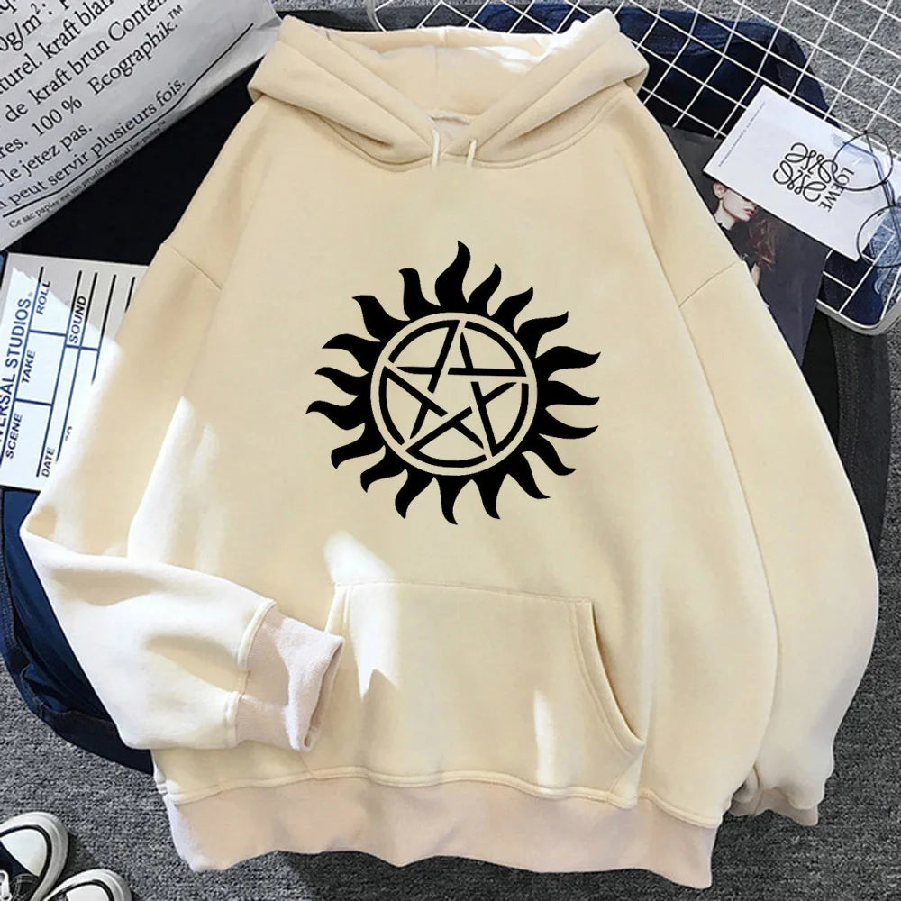Supernatural Beige Hoodies